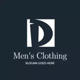 Stylish Dark Blue Logo for Modern Men's Clothing Brand Logo Template