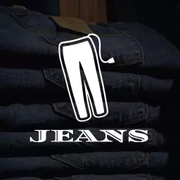 Stylish Dark Denim Fabric Design for Trendy Jeans Logo Template