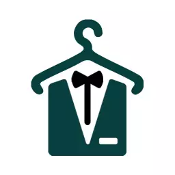 Stylish Dark Green Suit and Bow Tie Fashion Logo Template
