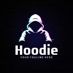 Stylish Dark Hoodie Design Featuring Modern Graphics Logo Template