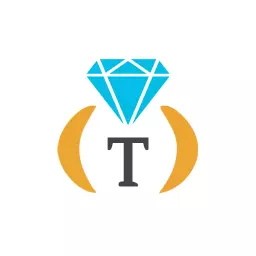 Stylish Diamond Art and Letter T Design Alphabet Logo Template