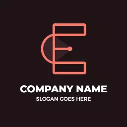Stylish E Letter Design Featuring Modern Shapes Logo Template