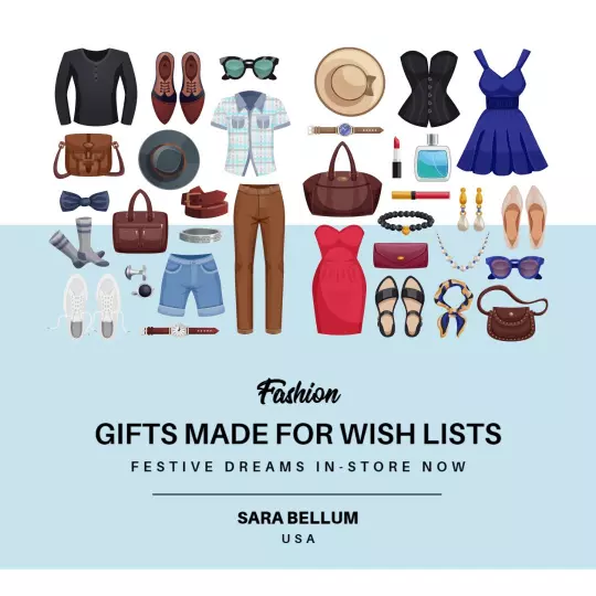 Stylish Fashion Gift Ideas for Wish Lists Ad Template