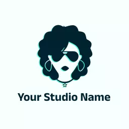 Stylish Female Silhouette Embracing Hip Hop Culture Logo Template