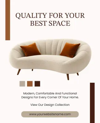 Stylish Furniture Showcase Promotional Poster Template