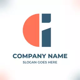 Stylish G Letter Design with Bold Shapes and Colors Logo Template
