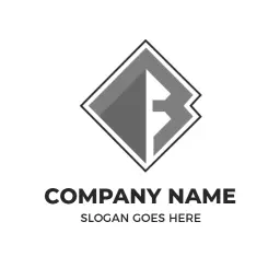 Stylish Geometric B Letter Design for Business Logo Template
