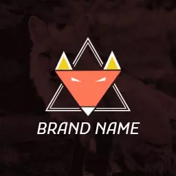 Stylish Geometric Fox Logo Combining Modern Design Elements Logo Template