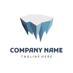 Stylish Geometric Iceberg Design for Cool Branding Logo Template