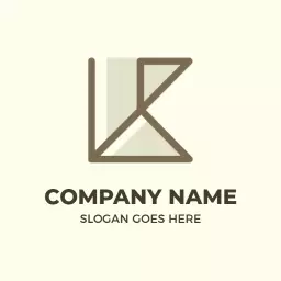 Stylish Geometric K Letter Design for Modern Branding Logo Template
