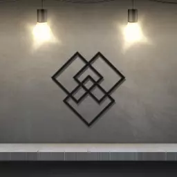 Stylish Geometric Shapes Displaying Modern Mockup Logo Template