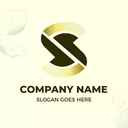 Stylish Gold and Black S Letter Design for Branding Logo Template