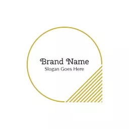 Stylish Gold Circle Design for Brand Recognition Logo Template