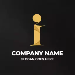 Stylish Gold I Letter Design Ideal for Branding Identity Logo Template