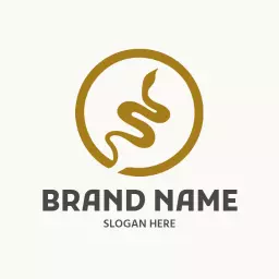 Stylish Gold Snake Design Emphasizing Brand Identity Logo Template