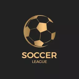 Stylish Gold Soccer Ball Design Representing League Logo Template
