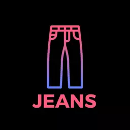 Stylish Gradient Blue and Pink Jeans Design Logo Template
