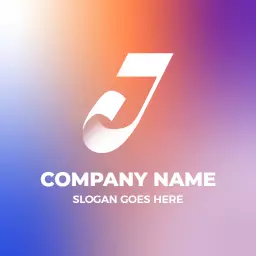 Stylish Gradient Design Featuring Bold J Letter Logo Template