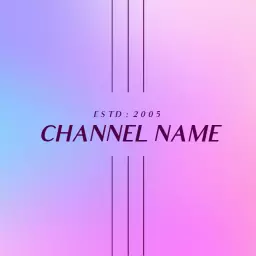 Stylish Gradient Design for Creative YouTube Channel Logo Template