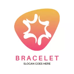 Stylish Gradient Design Showcasing Unique Bracelet Logo Template