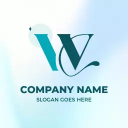 Stylish Gradient Designed W Letter for Branding Logo Template