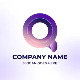 Stylish Gradient Q Letter Representing Modern Branding Logo Template