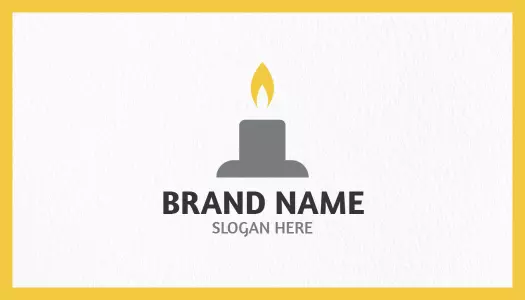 Stylish Gray Candlelight Branding Business Card Template