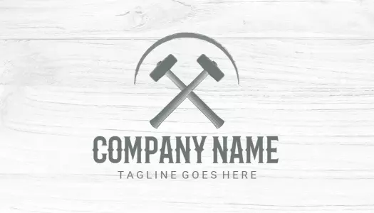 Stylish Gray Carpentry Tools Renovation Visiting Card Template