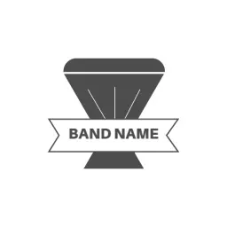 Stylish Gray Drum Design for Your Music Band Logo Template