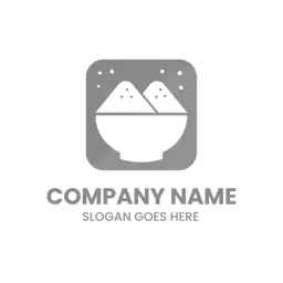 Stylish Gray Salt Design Featuring Gourmet Bowls Logo Template