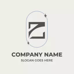 Stylish Gray Z Letter Design Representing Branding Identity Logo Template