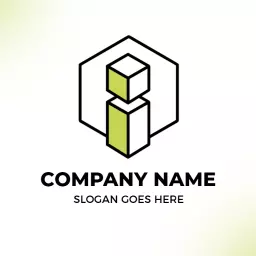 Stylish Green and Black I Letter Design for Corporate Identity Logo Template