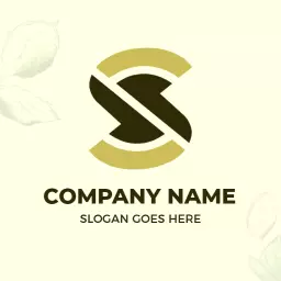 Stylish Green and Gold S Letter Design for Branding Logo Template