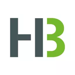 Stylish Green and Gray Monogram Featuring HB Letters Logo Template