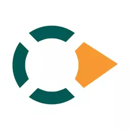 Stylish Green and Orange C Letter Design for Branding Logo Template