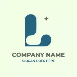 Stylish Green Background with a Modern L Letter Logo Template