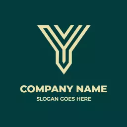 Stylish Green Background with Y Letter Logo Design Logo Template