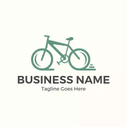 Stylish Green Bicycle Design for Eco-Friendly Business Logo Template