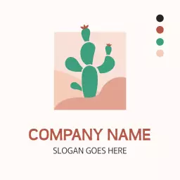 Stylish Green Cactus Design for Eco-Friendly Ventures Logo Template