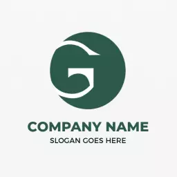 Stylish Green Circular G Letter Design for Business Logo Template