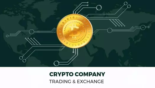 Stylish Green Crypto Company Trading Visiting Card Template