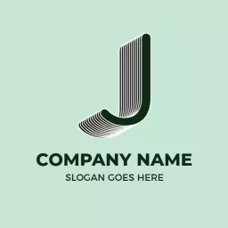 Stylish Green Design Featuring J Letter for Branding Logo Template