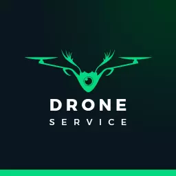 Stylish Green Drone Design Symbolizing Aerial Service Logo Template