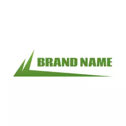 Stylish Green Grass and Leaf Design for Lawn Care Logo Template