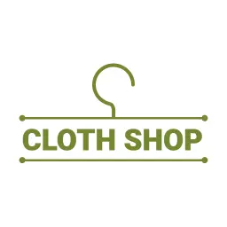 Stylish Green Hanger Design for Modern Clothing Brand Logo Template