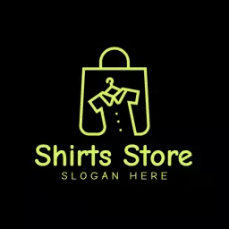 Stylish Green Icon for Modern Shirts Store Logo Template