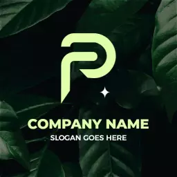 Stylish Green P Letter Design Perfect for Branding Logo Template