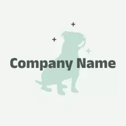 Stylish Green Pitbull Silhouette Enhancing Brand Identity Logo Template