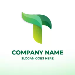 Stylish Green T Letter Design Showcasing Modern Branding Logo Template