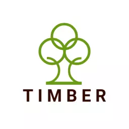 Stylish Green Tree Design Promoting Sustainable Timber Logo Template